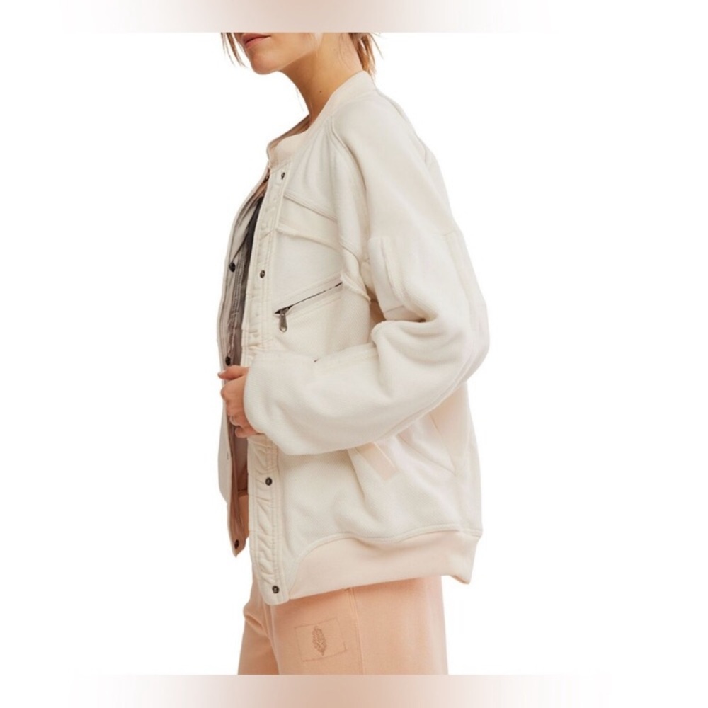 Free People! FP Movement Extra Innings Cardi In Ivory Combo NWT! - Picture 9 of 14